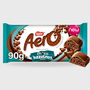 Aero Hazelnut Milk Chocolate Bar Block - 90g