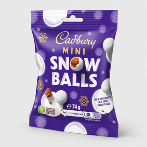 Cadbury Dairy Milk Mini Snow Balls Bag 74g
