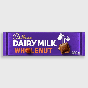 Cadbury Dairy Milk Whole Nut Chocolate Large Bar 280g