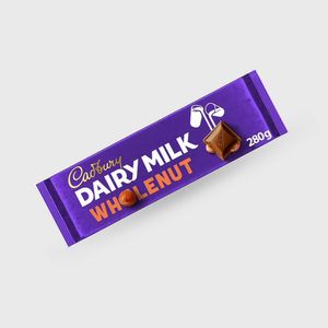 Cadbury Dairy Milk Whole Nut Chocolate Large Bar 280g