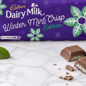 Cadbury Dairy Milk Winter Crisp Mint Chocolate Large Bar 350g