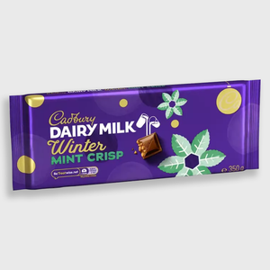 Cadbury Dairy Milk Winter Crisp Mint Chocolate Large Bar 350g