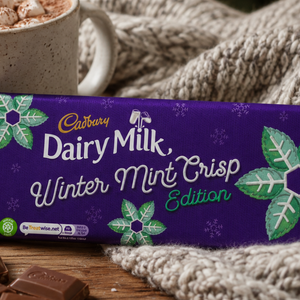 Cadbury Dairy Milk Winter Crisp Mint Chocolate Large Bar 350g
