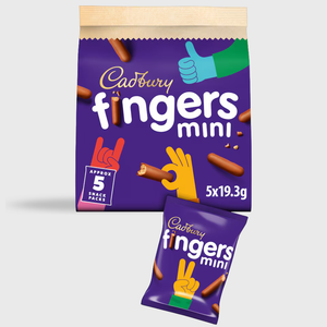 Cadbury Mini Fingers Chocolate Biscuits Share Bag - 5 Pack