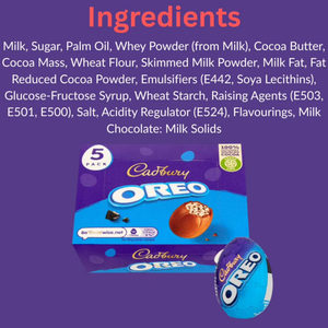Cadbury Oreo Chocolate Eggs with Oreo Filling - 5pk 155g