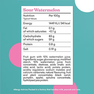 Candy Kittens Sour Watermelon Gummy Sweets - 140g
