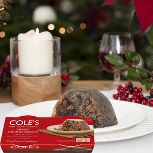 Cole's Brandy Christmas Pudding Twin Pack 250g