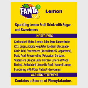 Fanta Lemon Soda 330ml Can