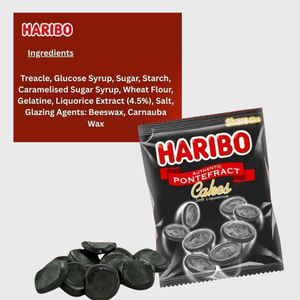 Haribo Pontefract Cakes - Soft Liquorice Share Bag - 160g