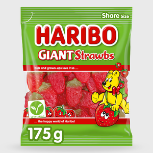 Haribo Giant Strawberries Share Bag - 175g