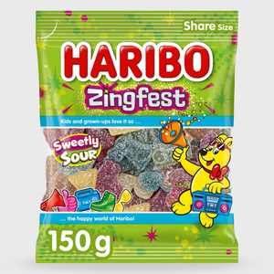 Haribo Zingfest Share Bag 150g - Sour Gummy Candy Mix