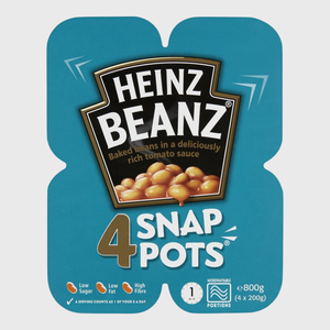 Heinz Baked Beans Snap Pots - 4 x 200g