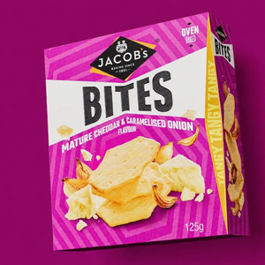 Jacob’s Mature Cheddar & Caramelised Onion Flavour Bites 125g