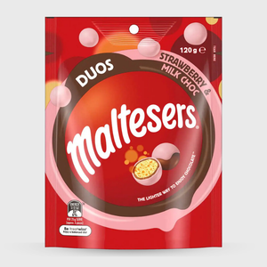 Maltesers Duos Chocolate Sharing Bag 120g (Strawberry & Milk Chocolate Flavour)