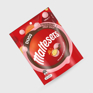 Maltesers Duos Chocolate Sharing Bag 120g (Strawberry & Milk Chocolate Flavour)