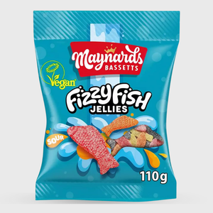Maynards Bassetts Fizzy Fish Sweets 110g