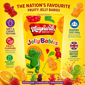 Maynards Bassetts Jelly Babies Gift Box Carton 300g