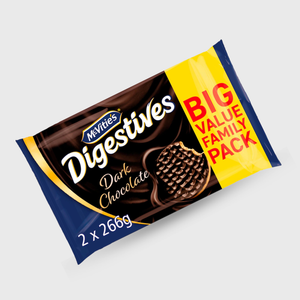 McVities Digestives Dark Chocolate Twin Pack - 2x266g