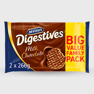 McVities Digestives Milk Chocolate Twin Pack - 2x266g