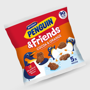 McVities Penguin & Friends Cocoa & Orange Biscuits 5-pack - 100g