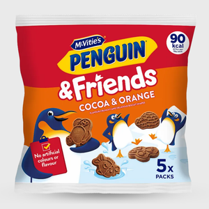 McVities Penguin & Friends Cocoa & Orange Biscuits 5-pack - 100g