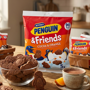 McVities Penguin & Friends Cocoa & Orange Biscuits 5-pack - 100g