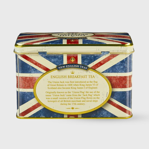 New English Teas English Breakfast Tea Union Jack Tin - 40 Teabags
