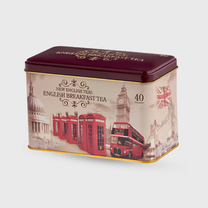 New English Teas English Breakfast Vintage England Classic Tea Tin - 40 Teabags