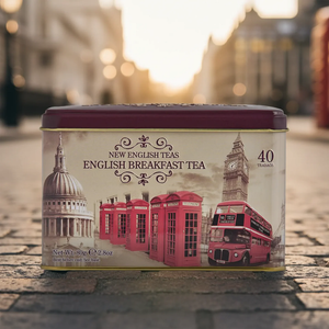New English Teas English Breakfast Vintage England Classic Tea Tin - 40 Teabags