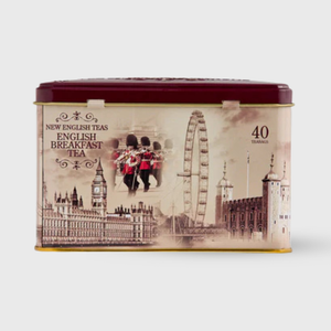 New English Teas English Breakfast Vintage England Classic Tea Tin - 40 Teabags
