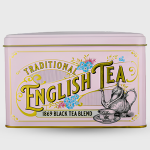 New English Teas Vintage Victorian 1869 Black Tea Pink Tin - 40 Teabags