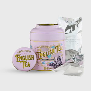 New English Teas Vintage Victorian 1869 Black Tea Pink Tin - 80 Teabags