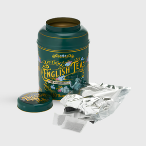 New English Teas Vintage Victorian English Afternoon Tea Dark Green Tin - 240 Teabags