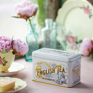 New English Teas Vintage Victorian English Afternoon Tea Ivory Tin - 40 Teabags