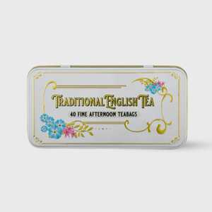 New English Teas Vintage Victorian English Afternoon Tea Ivory Tin - 40 Teabags