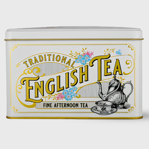 New English Teas Vintage Victorian English Afternoon Tea Ivory Tin - 40 Teabags