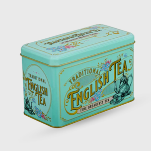 New English Teas Vintage Victorian English Breakfast Tea Mint Green Tin - 40 Teabags