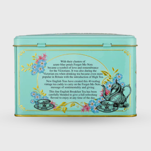 New English Teas Vintage Victorian English Breakfast Tea Mint Green Tin - 40 Teabags