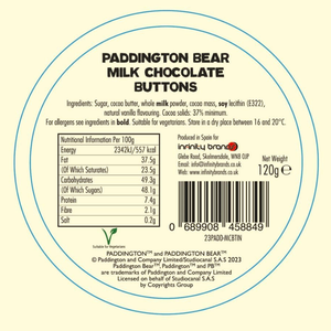 Paddington Bear Milk Chocolate Buttons Gift Tin 120g