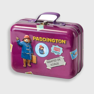 Paddington Bear Suitcase Tin with Orange Marmalade & Chocolate Chunk Cookies 300g