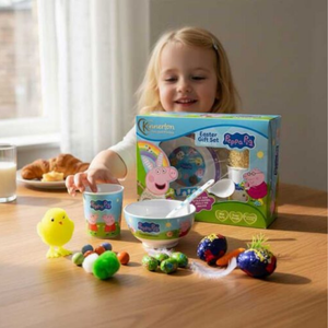 Kinnerton Peppa Pig Mealtime Set Easter Chocolate Gift Set - 50g Chocolate Egg