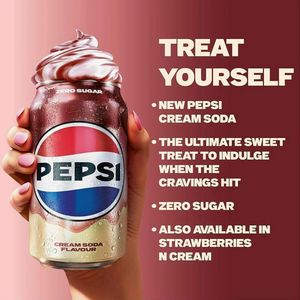 Pepsi Zero Sugar Cream Soda 330ml Can