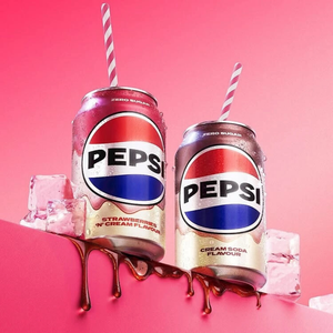 Pepsi Zero Sugar Strawberries & Cream Can 330ml