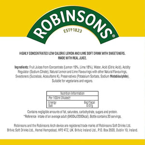 Robinsons Lemon & Lime Mini Squash - 66ml