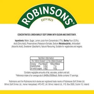 Robinsons Lemon Barley Water 850ml