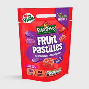 Rowntree's Fruit Pastilles Strawberry & Blackcurrant Only Sweets Sharing Bag - 143g