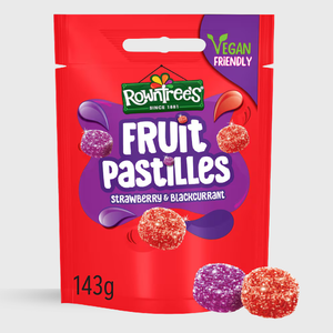 Rowntree's Fruit Pastilles Strawberry & Blackcurrant Only Sweets Sharing Bag - 143g