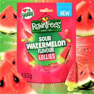 Rowntree's Sour Watermelon Lollies - 130g