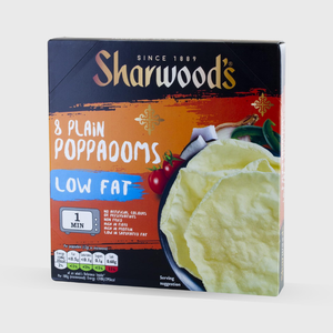 Sharwood’s Plain Poppadoms Low Fat 8 Pack 94g