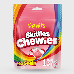 Skittles Chewies candy package on a white background